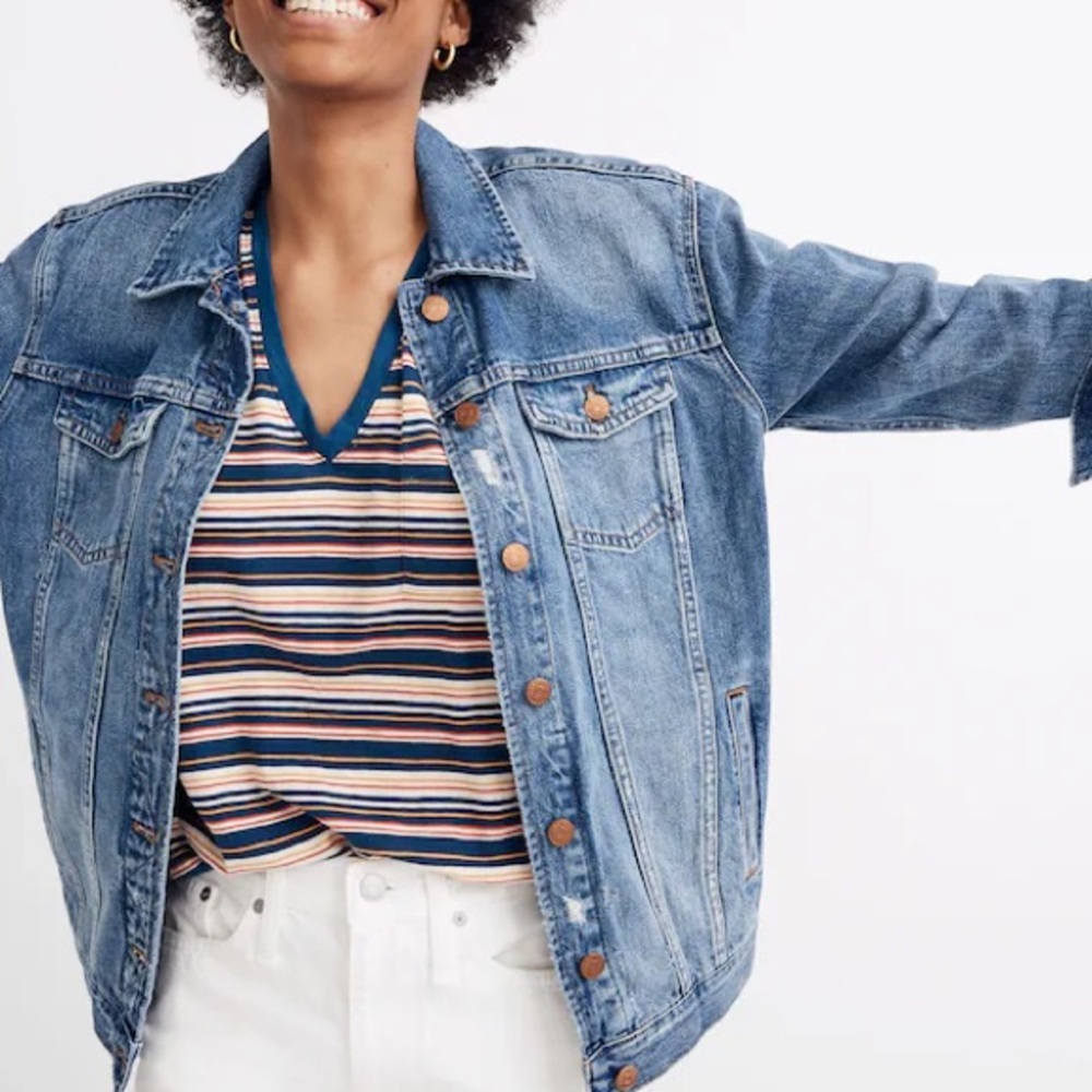 Madewell The Oversized Jean Jacket in Wortham Wash